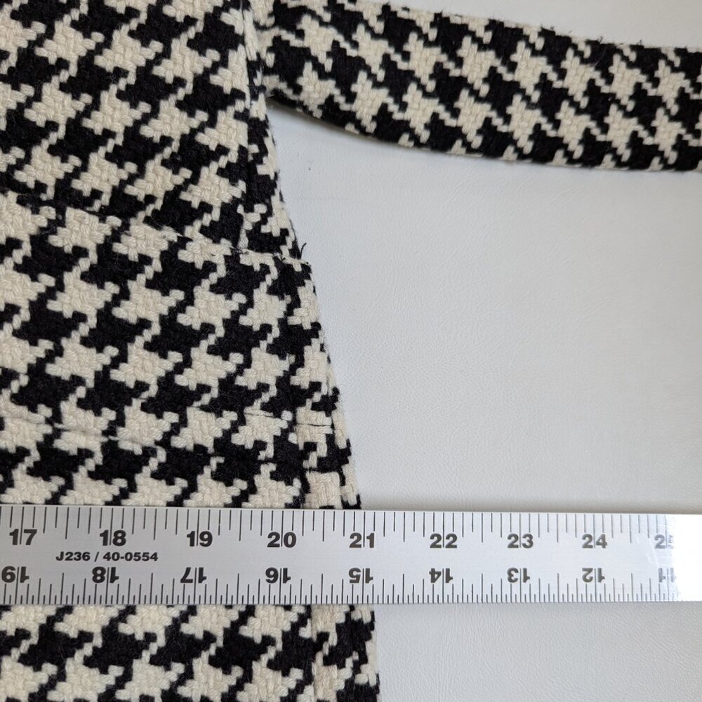 Michael Kors Women's Wool Coat Size 4 Black & White Trench Coat - Picture 10 of 13